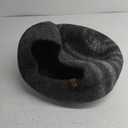 MEOWFIA Cat Cave  Premium Felt Cat Bed for Indoor Cats, Handmade 100% Merino Wool (Dark Shades) (Medium, Dark Grey)