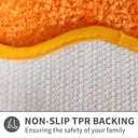 Scalloped Orange Bathroom Rugs Mat,Non Slip Absorbent Quick Dry Bath Mats for Shower Room,Plush Microfiber Bath Rug for Bathroom Floor Washable Carpet for Shower Tub Sink Bedroom,20"x32"