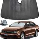 Windshield Sun Shade for Volkswagen VW Jetta 2011-2018, 5-Layer Bubble Foldable Thicken Front Window Sunshade Sun Visor Protection Accessories - Blocks Heat & UV Rays Keep Car Cooler