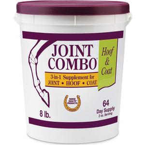 Horse Health Joint Combo Hoof & Coat, Glucosamin, Chrondroitin, Vitamin C, MSM, Biotin, Lysine, ZInc, Omega 3 and 6 Fatty Acids, 64 day supply
