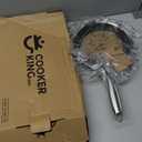 COOKER KING 8-Inch Stainless Steel Pan, Hybrid Nonstick Frying Pan, Skillet, 3-Ply Clad Cookware, Even Heat Distribution, Dishwasher & Oven Safe, with Stay-Cool Handle, Induction Compatible