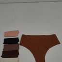 oshkang Thongs for Womens High Waisted Seamless for Women Underwear Sexy Breathable Panties 6 Pack Size L