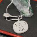 Power Outlet Relocator with Adhesive- 5 FT, 1625W Wall Mounted Extension Cord with 3 AC Outlet 4 USB (24W/4.8A), Peel and Stick Outlet for Easy Access to Low-Floor Socket