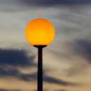 Generation Lighting 8254-68 Outdoor Globe Traditional One - Light Outdoor Light Post Outside Fixture, White Plastic Finish, 1-Light, cETL Listed, Safety Rated for Wet Locations