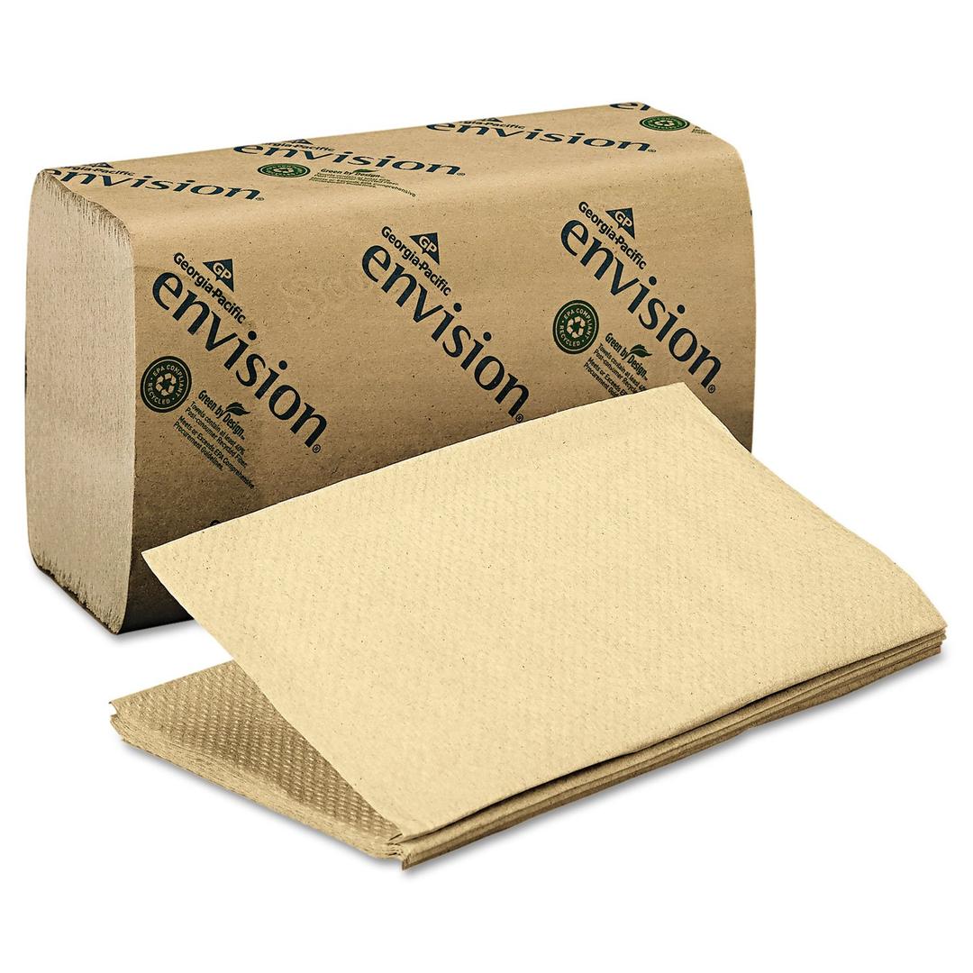 Georgia-Pacific Pacific Blue Basic S-Fold Recycled Paper Towels by GP PRO (Georgia-Pacific), Brown, 23504, 250 Towels Per Pack, Pack of 16 Per Case (Count of 4000), 9.20'' x 10.20