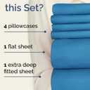 Extra Deep Queen Sheet Set - 6 Piece Breathable and Cooling Sheets - Hotel Luxury Bedding for Women, Men, Kids & Teens - Easy Secure Fit - Soft, Wrinkle Free & Comfy - Extra Deep Pockets - Denim Blue