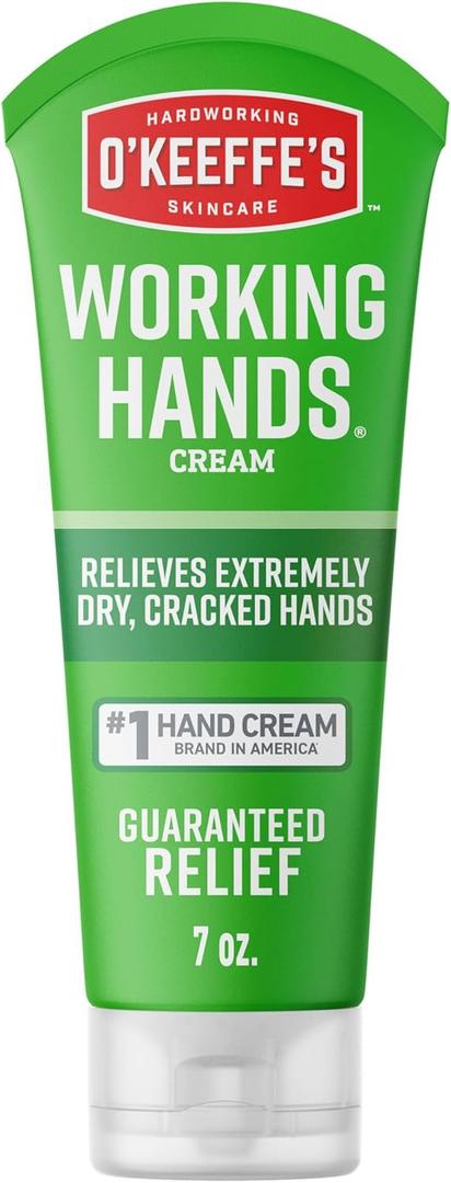 O'Keeffe's Working Hands Hand Cream for Extreme Dryness - 7 oz Tube (1 Pack) - Repairing Skincare for Cracked, Dry Hands