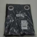 NICETOWN Halloween Pitch Black Solid Thermal Insulated Grommet Blackout Curtains/Drapes for Bedroom Window (2 Panels, 42 inches Wide by 63 inches Long, Black)