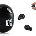 Invisible Mini Sleep Earbuds Wireless Bluetooth, Ultra-Light Comfort Fit Sleep Headphones for Side Sleepers, Unique Tumbler Portable Charging Case, Soft In-Ear Ear Plugs for Sleeping Small Ears Gym (Black)