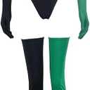 MelangCos Shego Cosplay Costume Sexy Bodysuit for Women Halloween Costumes (Medium, Green)