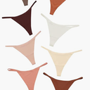 Seamless G-string Thongs for Women - No Show Thong Underwear Low Rise Stretch Panties Workout Pack Medium