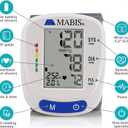 Mabis Digital Premium Wrist Blood Pressure Monitor with Automatic Wrist Cuff that Displays Blood Pressure, Pulse Rate and Irregular Heartbeat, Stores up to 120 Readings (Pack of 48)