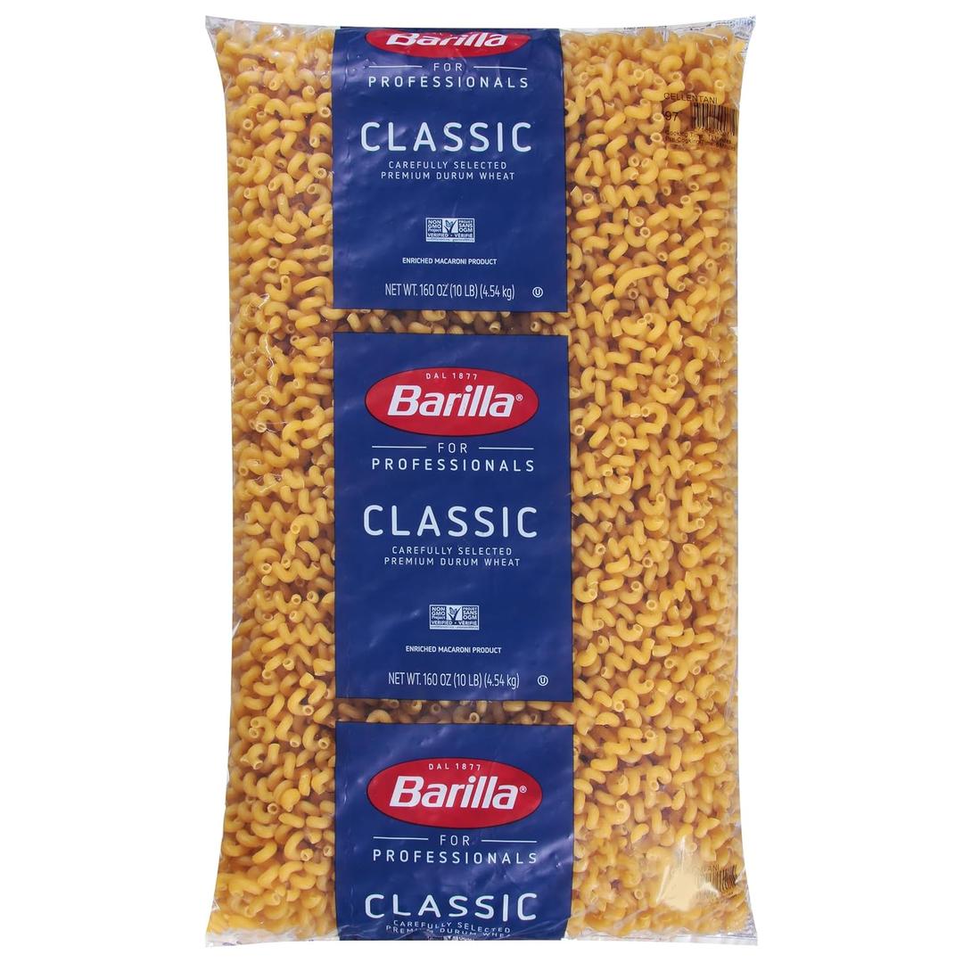 Barilla Cellentani Pasta, 160 oz. Bag - Non-GMO, Made with Durum Wheat Semolina - Kosher Certified