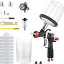 AEROPRO Tools R500 LVLP Air Spray Gun with 22 Ounce Disposable Paint Cups, A610 Paint Guns Automotive, Car Paint Gun Sprayer, Paint Gun for House Painting, Car, Furniture, Varnish and Top Coat
