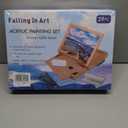 Falling in Art 29 Pcs Acrylic Paint Set with Tabletop Easel, Painting Kit with 12 Acrylic Paints Set, Canvas Panels, Brushes, Wooden Palette for Kids, Adults, Beginners, Professionals, Christmas