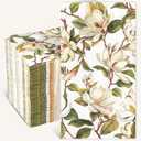 Homlouue Vintage Magnolia Flower Napkins, 100PCS 3 Ply Floral Paper Napkins, Bathroom Napkins Guest Disposable, Flower Party Paper Napkins Decorative for Spring Summer Fall Decorations