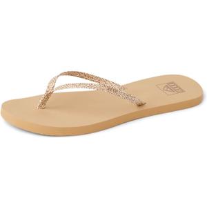 REEF Bliss Nights Womens Flip Flop, Super Lightweight and Soft Footbed, Thin Strap Beach Sandal, Ditsy Cheetah, Size 6