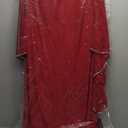 R&M Richards Women's Shiny Allure Dress, Red Size 18