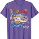 70th Birthday Cruise Squad Funny 70 Years Old Men Women T-Shirt (XXL)