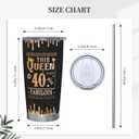 African American 40th Birthday Gifts for Women Tumbler 20oz Stainless Steel, Gift for 40 Year Old Woman Travel Mugs Cup, 40th Birthday Decorations for Woman, 1985 Bday Gift Ideas for Mom Friends