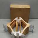 Ulimart Wooden Hangers  30 Pack Solid Wood Clothes Hangers with Bar for Closet (Natural)