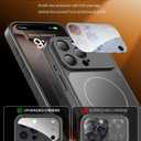 TOBOVON Magnetic for iPhone 16 Pro Case with Camera Lens Protector, Compatible with MagSafe, Camera Control Button, Slim Shockproof Phone Cover for iPhone16 Pro, Black
