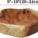 Creative Wood Bowl - Root Carved, Handmade, Natural Real Wood Candy Serving Bowl (9"-10")