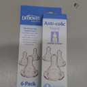 Dr. Browns Natural Flow Level 2 Narrow Baby Bottle Silicone Nipple, Medium Flow, 3m+, 100% Silicone Bottle Nipple, 6 Count