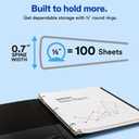 Avery Standard View 3 Ring Binder, 0.5" Round Rings, 100-Sheet Capacity, 0.7 Inch Wide Spine, 1 White Binder, Ideal for Lightweight Organization and Occasional Referencing (05706)