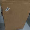 DUMOS 18 Inch Counter Height Bar Stools Set of 2, Modern Faux Leather High Barstools with Back and Metal Leg, Bar Chairs for Kitchen lsland, Brown