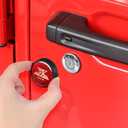 Keyhole Covers for Jeep Wrangler JL Gladiator JT 2018-2025 2026 Door Security Accessories Magnetic Keyhole Door Lock Cover Waterproof Protection Item Black and Red
