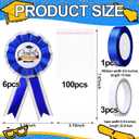 Moucuny 6 Pcs 2026 Graduation Money Lei for Cash DIY Gift Stoles Fun Way to Give Cash with 100 Transparent Bags 72 Feet Silky Ribbon Garland 6 Pcs Graduation Badge and 3 Rolls of Double-Sided Tape