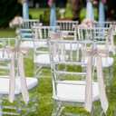 Pretty Jolly Crinkle Chiffon Ribbon for Flower Bouquet 2 Inch Beige Tulle Ribbon for Gift Wrapping Handmade Silk Ribbon 9 Yards Double Faced Ribbons for Crafts Hair Wedding Invitation Baby Shower