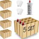 5 Set Cardboard Dividers - Glass Packing Kit Wine Glass Moving Box - Corrugate for Glassware Dish Packing Boxes with 60 Pcs Foam Pouches - Fits 18x14x12 Inch Box (Boxes Not Included)