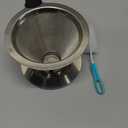 Pour Over Coffee Dripper Stainless Steel Reusable Filter Paperless Cone Coffee Maker Dripper for 1-2 Cup