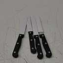 G.a HOMEFAVOR Steak Knife Set Stainless Steel, 8 Pieces Full Tang Sharp Serrated Knives Cutlery Set, Black