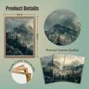 3Pcs Framed Wall Art Mountain And Forest Landscape Canvas Painting Natural Scenery Oil Painting Wall Decoration Gallery Framed Artwork Suitable For Living Room Bedroom Study Farmhouse 16x24 Ready To Hang, 16x24in