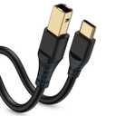 Printer Cable 10ft, Scanner USB C to USB B Cable for Epson, HP, Canon, Midi, Ethernet Print to Computer/Laptop/Pc-USB C MacBook Pro/Air/Mini,iPad Pro or Samsung Galaxy Midi Piano DAC Long Cord, 10Foot