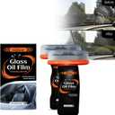 2PC Glass Oil Film Remover for Car, Automotive Glass Cleaner for Oil Residue & Road Grime, Improves Visibility & Safe Driving