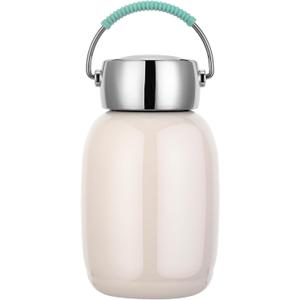 jessie Mini Insulated Stainless Steel Water Bottle,9oz/260ml Small Vacuum Metal Water Bottle Leak Proof for Sports Juice Milk Tea Vacuum Hot And Cold Water Coffee Bottle (Light Pink)