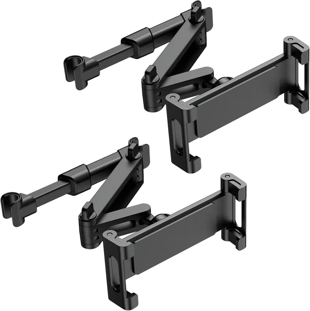 najiaxiaowu PC Tablet Mounts 2 Pack Tablet Holder for Car,ipad Headrest Mount for 5.5-18.4 Inch ipad/Phones Car Tablets Holder with 360Rotating Adjustable,Black