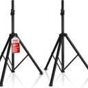 Pyle Universal Speaker Stand 2-Pack  Heavy Duty Tripod Mount Holder Set, Height Adjustable from 40 to 71, 35mm Insert Compatibility, Safety Pin and Knob Locking for PA, DJ & Studio Use