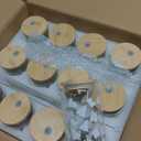 Acellegic 12 Set Holiday Christmas Glass Cups Gift 16Oz Winter Drink Glasses with Lid Straw Santa Iced Coffee Glass Tumbler Gift for Holiday New Year Women Coworker Employee Appreciation (White)