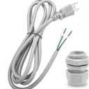 6Ft 3 Prong Power Cord Kit for RadonAway Radon Fans and Spruce Dryer Boost Fans, 18 Gauge Power Cord Also for Small Power Tools