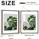 Egofine 11x14 Floating Frames Set of 2, Double Plexiglass Picture Frame, Made of Solid Wood Display Any Size Photo up to 11x14, Wall Mount or Tabletop Standing, Brown