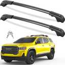 Tuyoung 300lbs Lockable Roof Rack Cross Bars Compatible with GMC Acadia 2017 2018 2019 2020 2021 2022 2023(with Raised Rails)Heavy Duty Anti-Theft Aluminum Roof Crossbars Rooftop Luggage Carrier