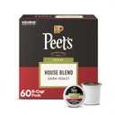 Peet's Coffee, Dark Roast Decaf Keurig K-Cup Pods, Decaffeinated Arabica Coffee - Decaf House Blend 60 Count (6 Boxes of 10 K-Cup Pods) (EXP 05/13/27)