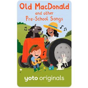 Yoto Old Macdonald & Other Pre-School Songs Kids Musical Card for Use with Player & Mini All-in-1 Audio Device, Screen-Free Listening with Fun Singalong Music for Playtime & Travel, Ages 1+
