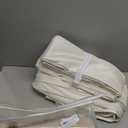 Triple Pinch Pleated Beige White Velvet Curtains 108 inch Long Living Room Darkening Thermal Insulated Luxury Modern Elegant Extra Long Pinch Pleat Drapes Heavy Thick Ivory Velvet Curtain for Bedroom