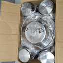58 Pcs Camping Plates Cups and Bowls Set, Stainless Steel Dishes Mess Kit Utensils Tableware with Spoons Forks Knives Storage Bags for 8 Person Outdoor Camping Backpacking Hiking Travel Picnic
